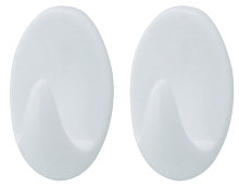 TARGET® håndklædekrog oval plast medium 2 stk.